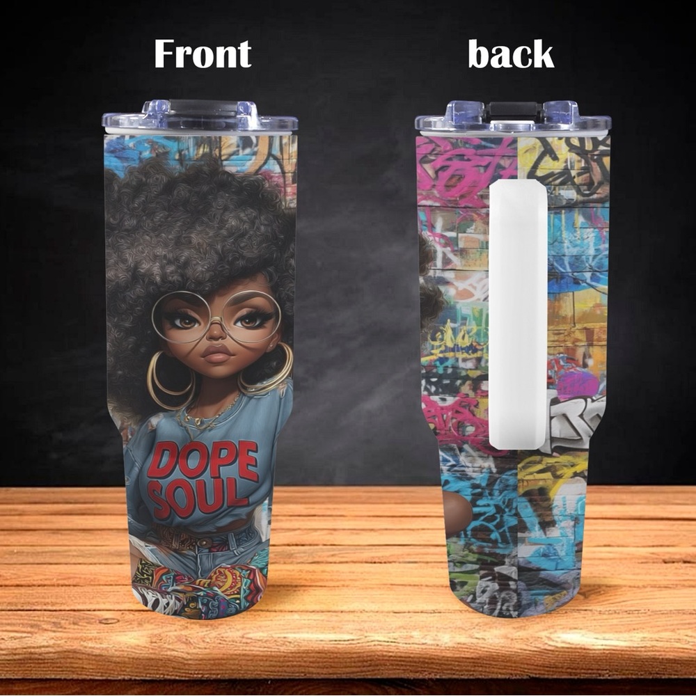 Dope Soul Graffiti Art Water Bottle Tumbler